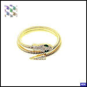 Vintage Chunky Snake Cuff Bracelet Medusa Arm Adornment Y2K Statement